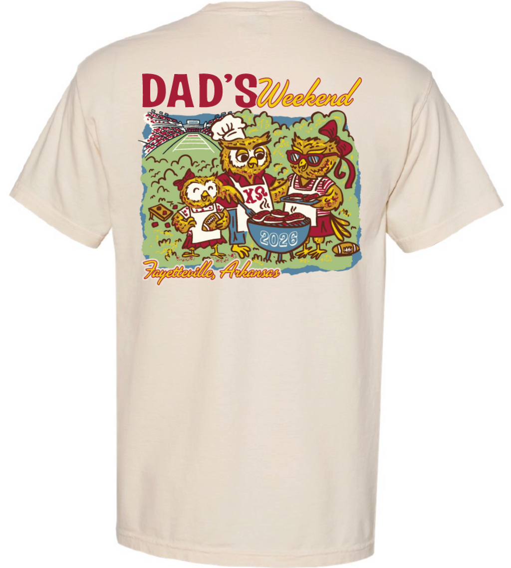Chi Omega Arkansas Dad's Weekend 2026 T-Shirt Two