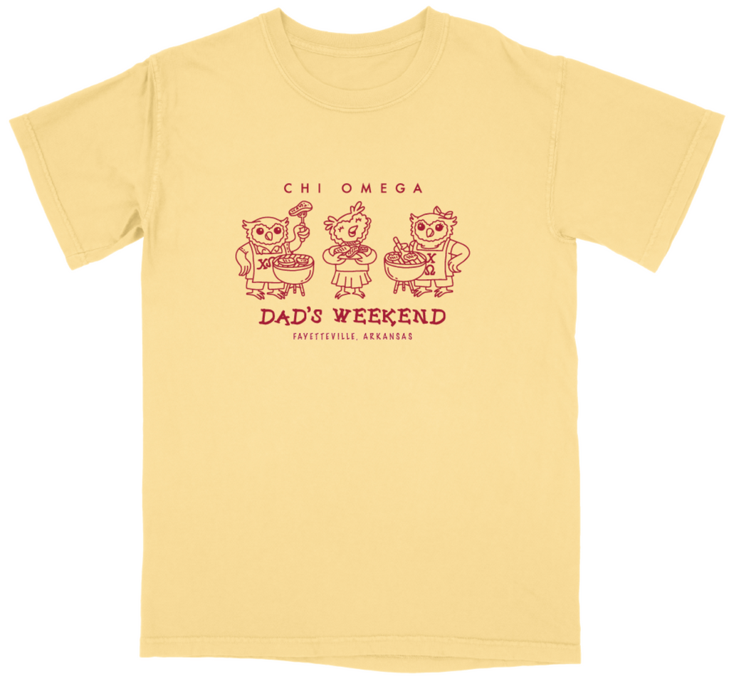 Chi Omega Arkansas Dad's Weekend 2026 T-Shirt