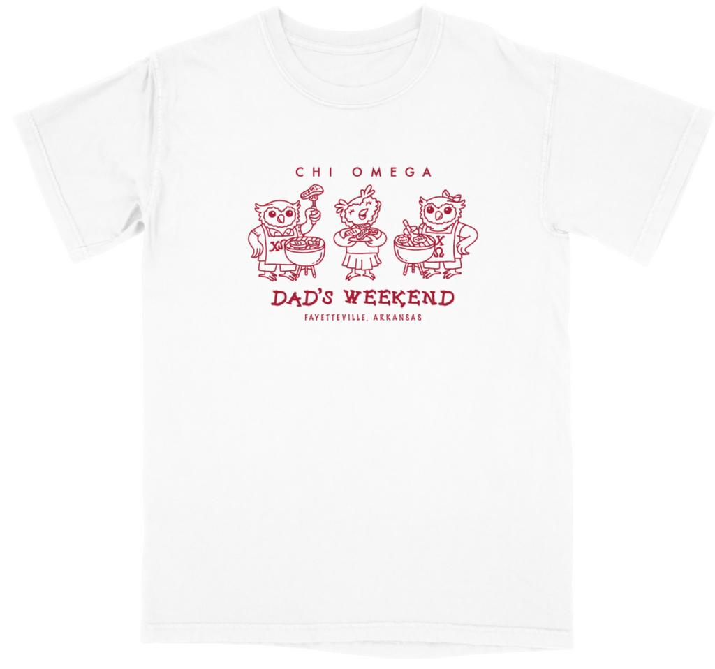 Chi Omega Arkansas Dad's Weekend 2026 T-Shirt