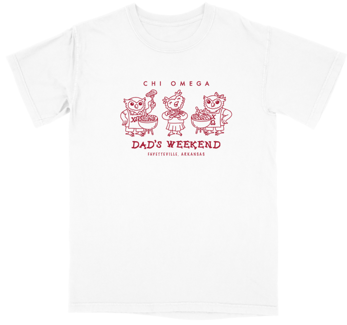 Chi Omega Arkansas Dad's Weekend 2026 T-Shirt