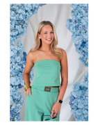 Sorority Green Striped Lounge Set