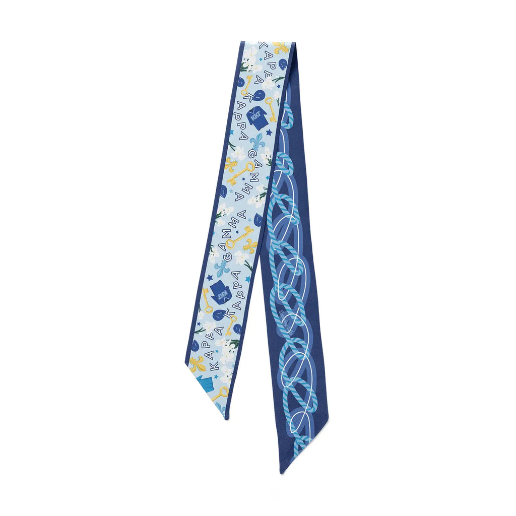 Kappa Kappa Gamma Skinny Scarf Twilly