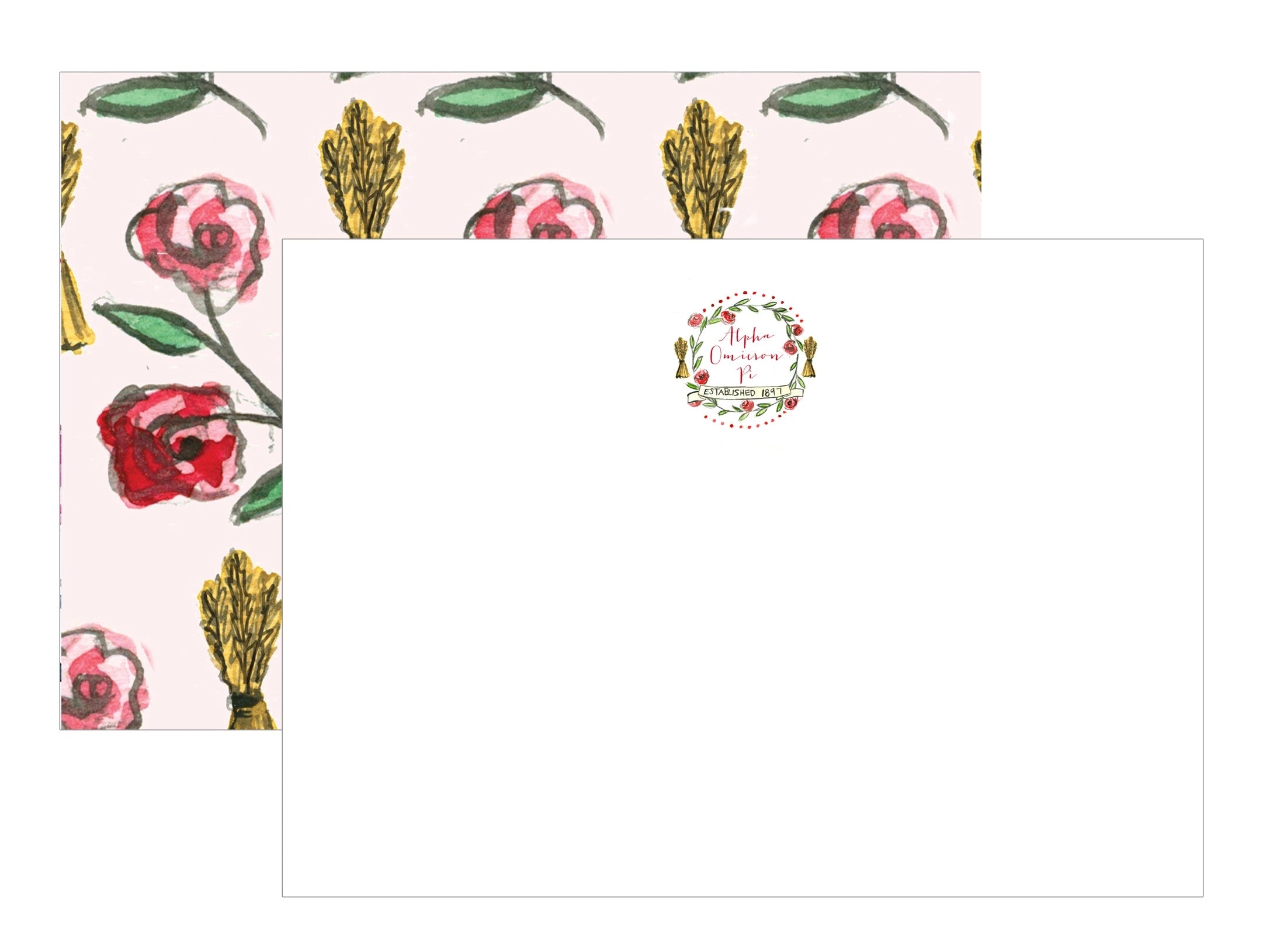 Alpha Omicron Pi Note Card Set