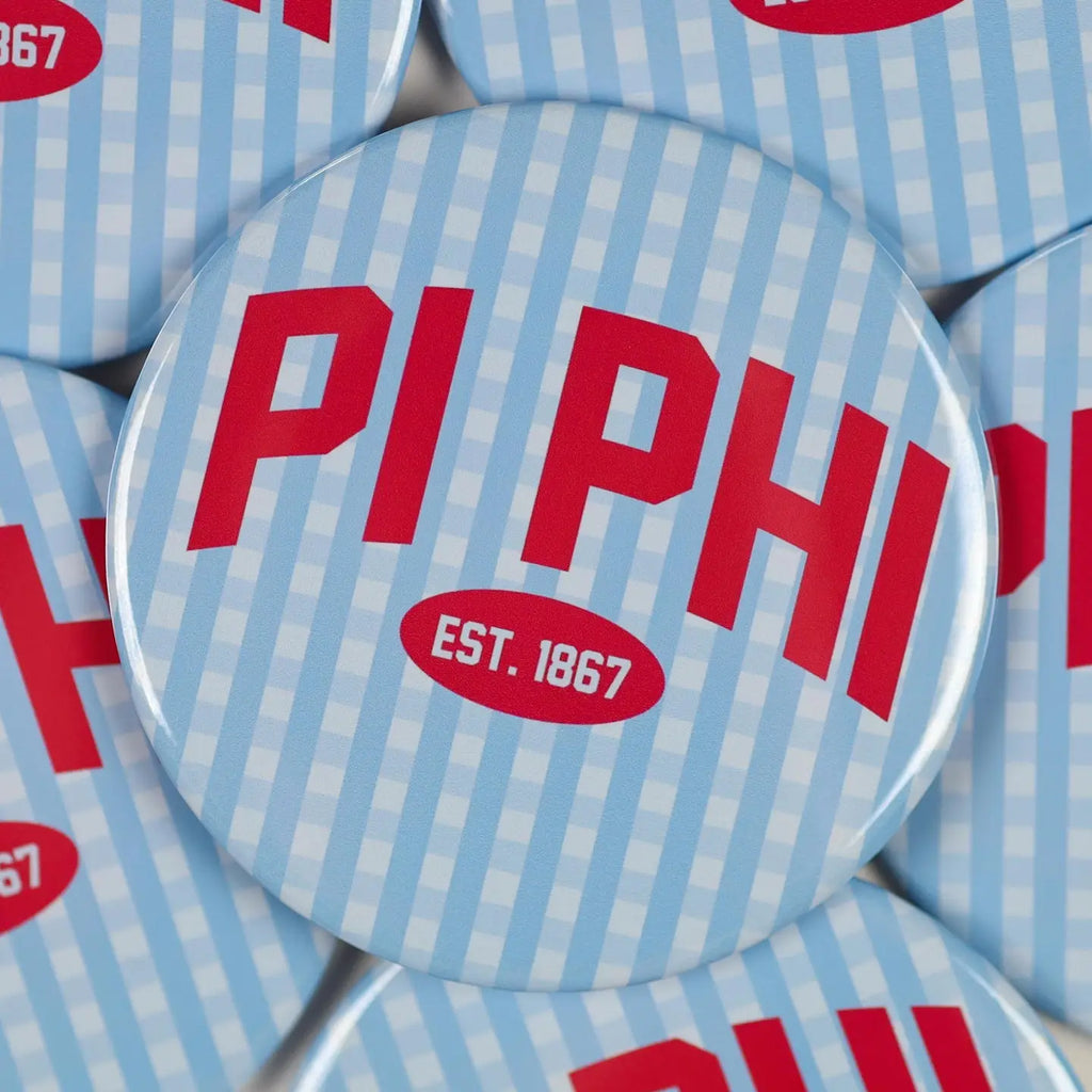 Sorority Gingham Button