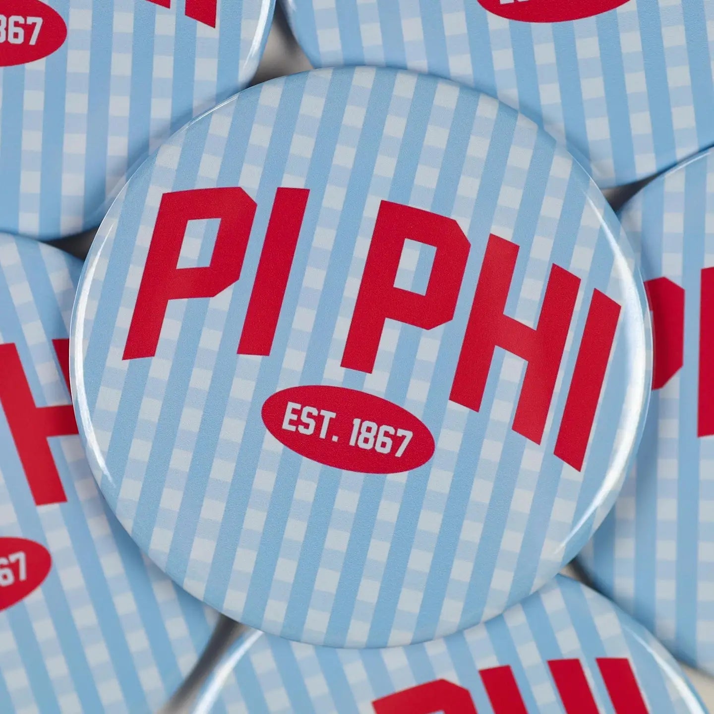 Sorority Gingham Button