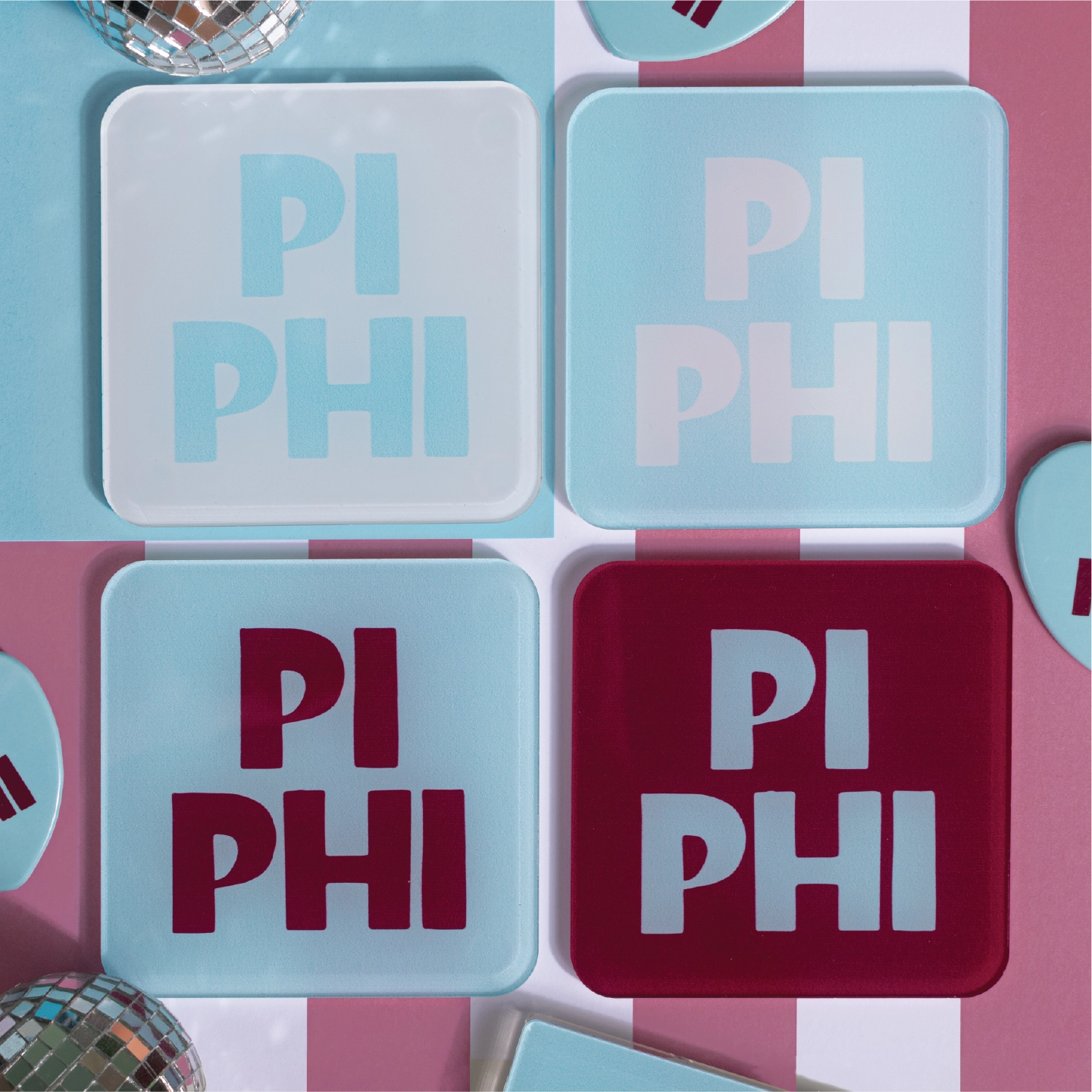 Sorority Acrylic Coaster Set