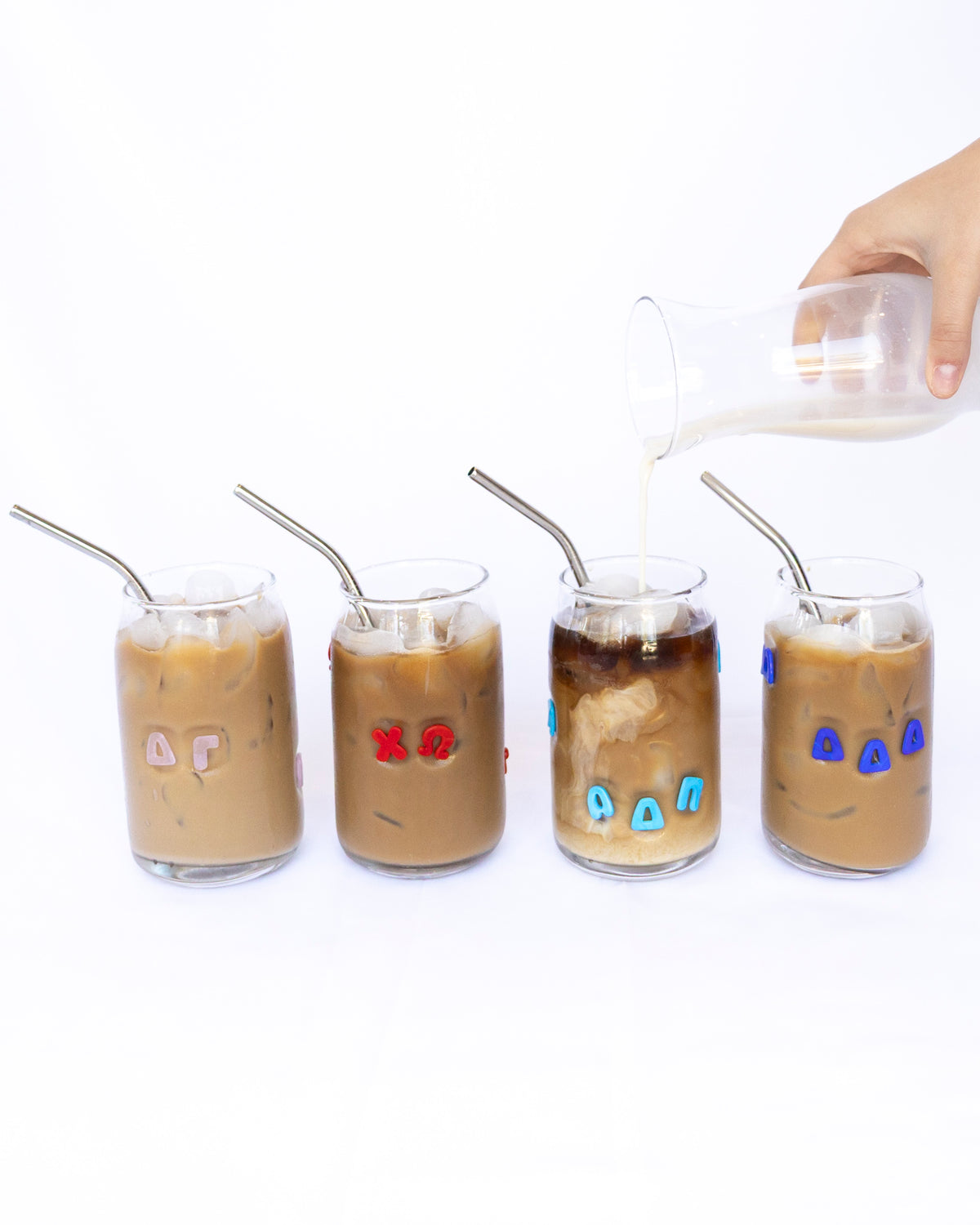 Sorority Letter Juice Glasses