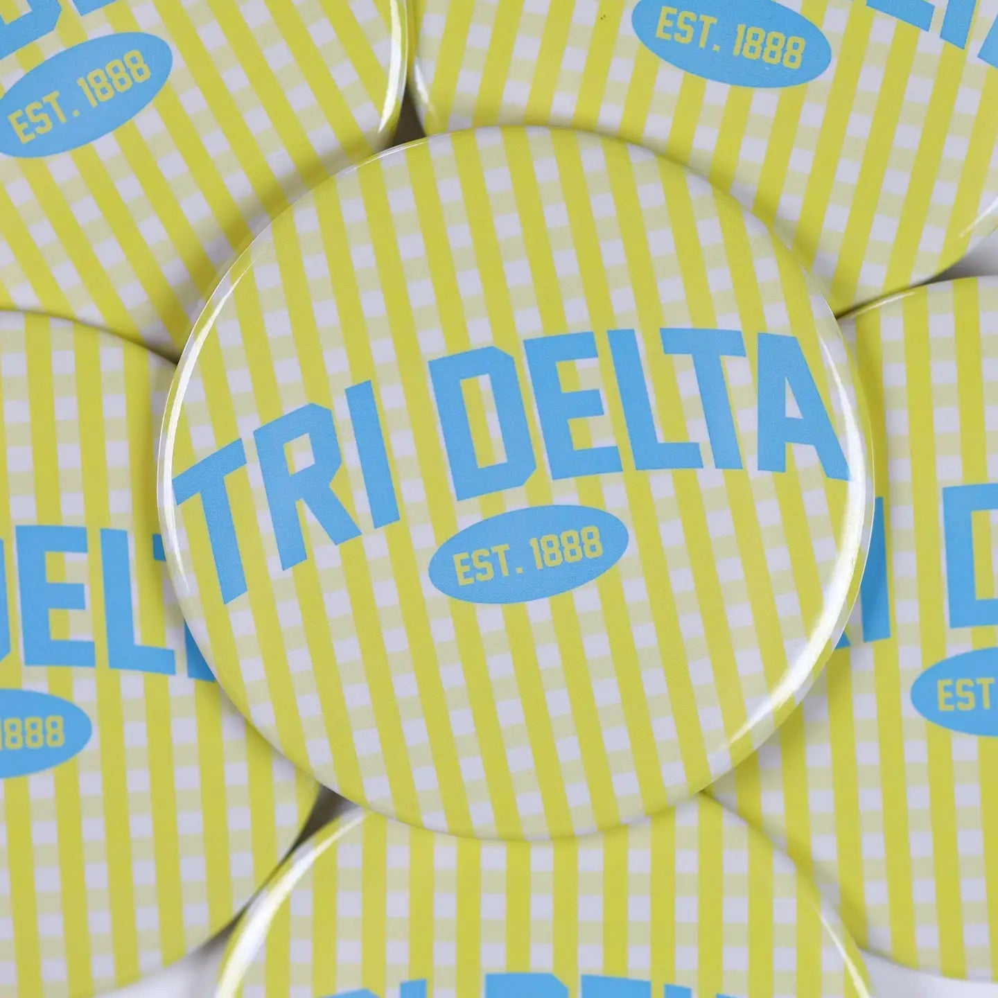 Sorority Gingham Button