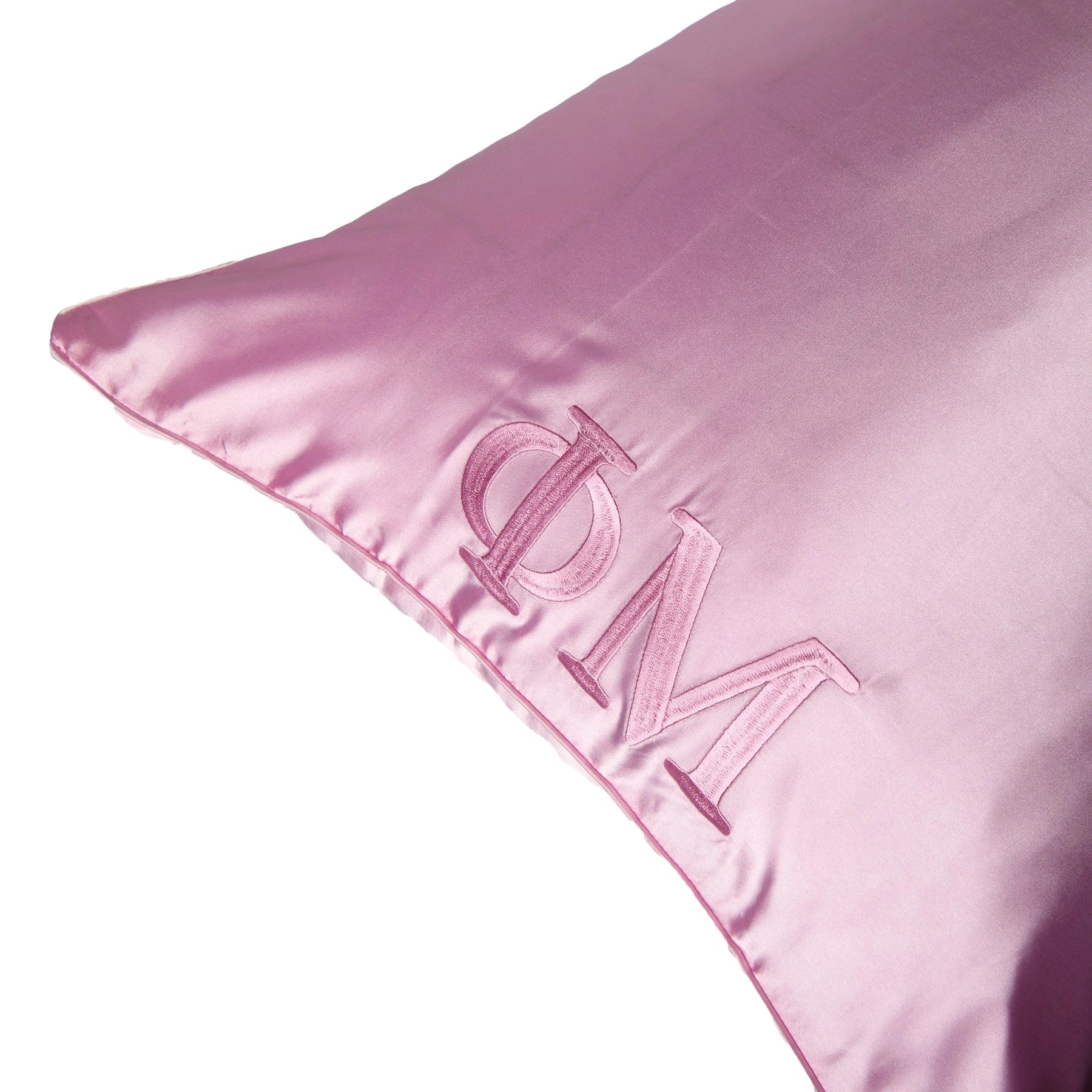 Sorority Embroidered Silk Pillow Case