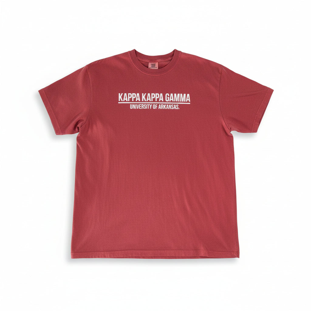 Kappa Kappa Gamma University of Arkansas Simple T-Shirt