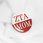 Sorority Crimson & White Mom Button