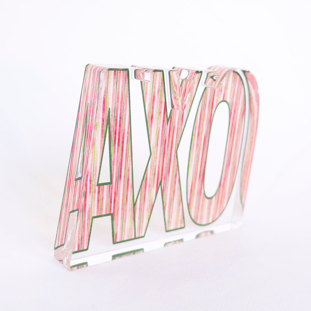 Sorority Striped Acrylic Shelfie
