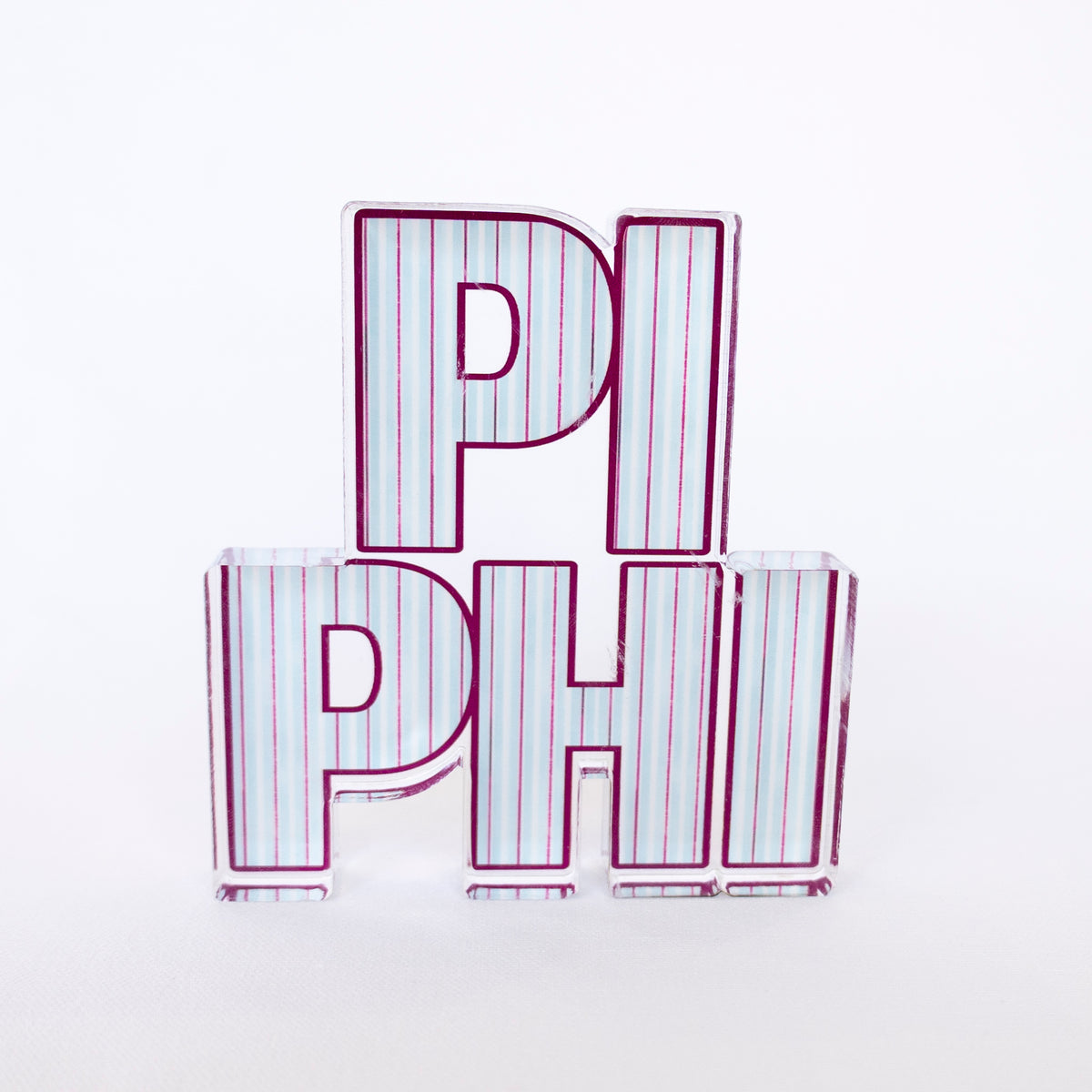 Sorority Striped Acrylic Shelfie
