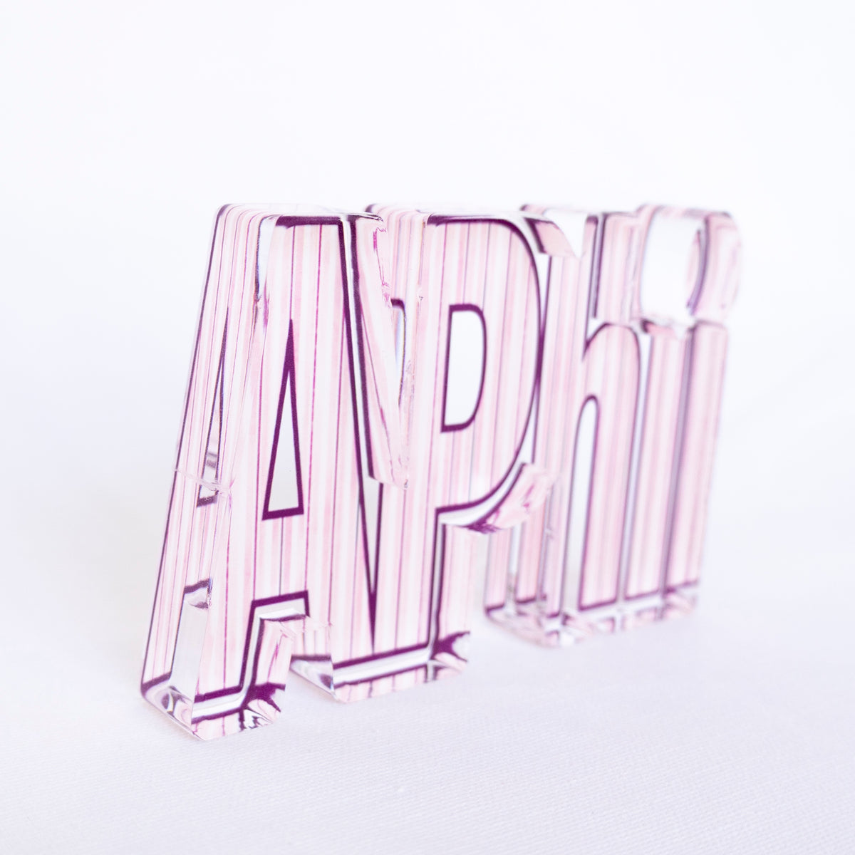 Sorority Striped Acrylic Shelfie