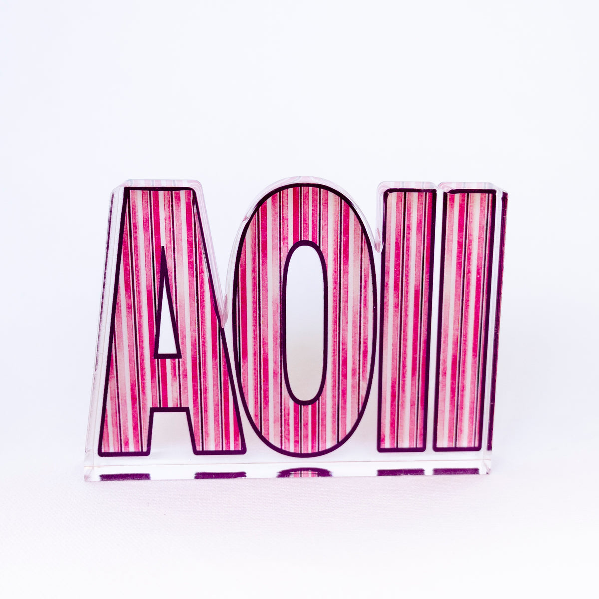 Sorority Striped Acrylic Shelfie