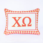 Sorority Gingham Piped Pillow