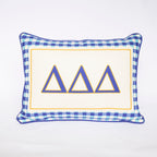 Sorority Gingham Piped Pillow