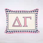 Sorority Gingham Piped Pillow
