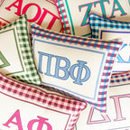 Sorority Gingham Piped Pillow