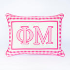 Sorority Gingham Piped Pillow