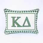 Sorority Gingham Piped Pillow