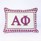 Sorority Gingham Piped Pillow