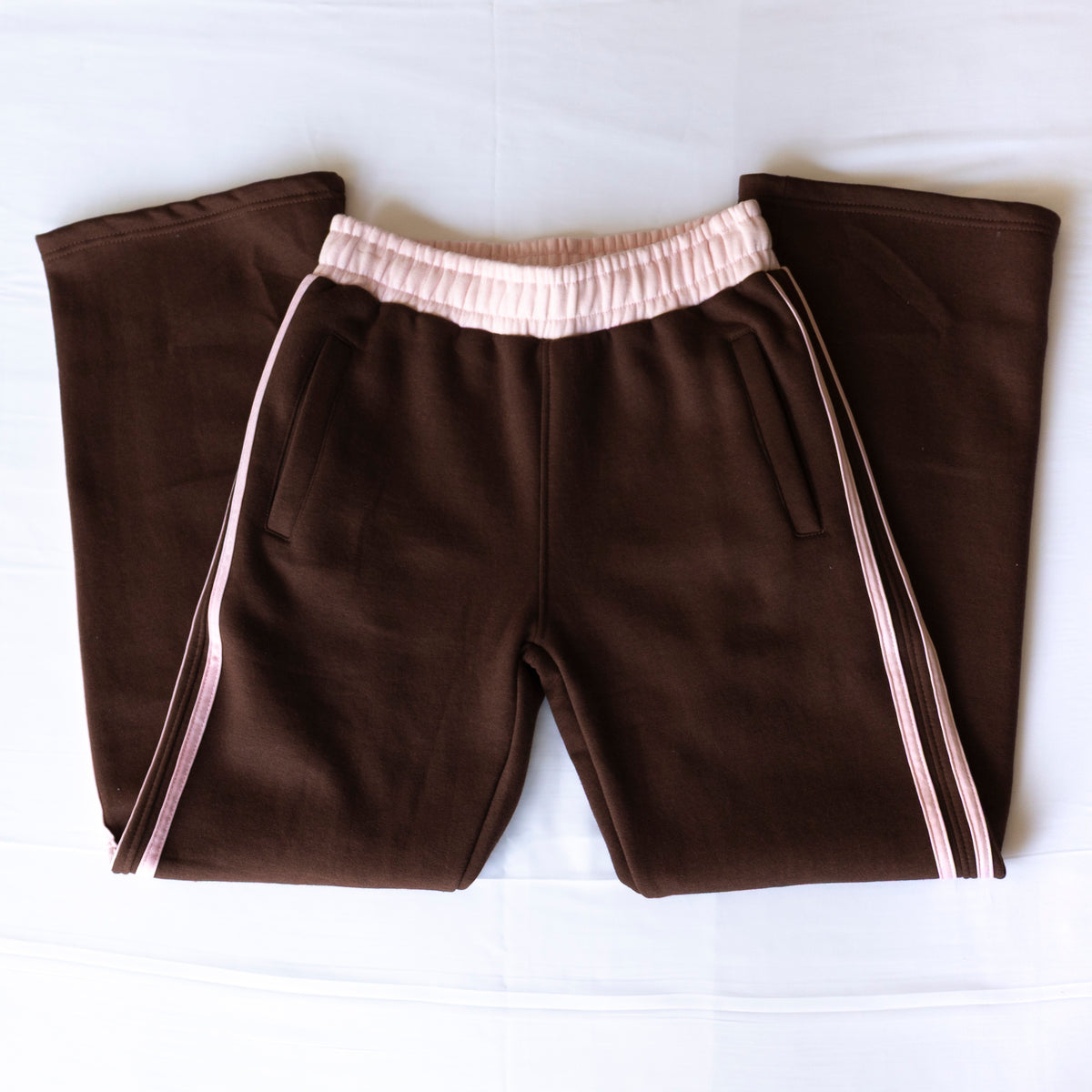Brown and Pink Stripe Sweatpants