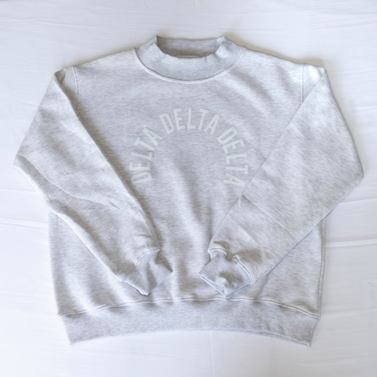Delta Delta Delta Grey Mockneck