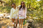 Sorority Double Zip Patch Striped Knit Hoodie