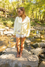 Sorority Double Zip Patch Striped Knit Hoodie